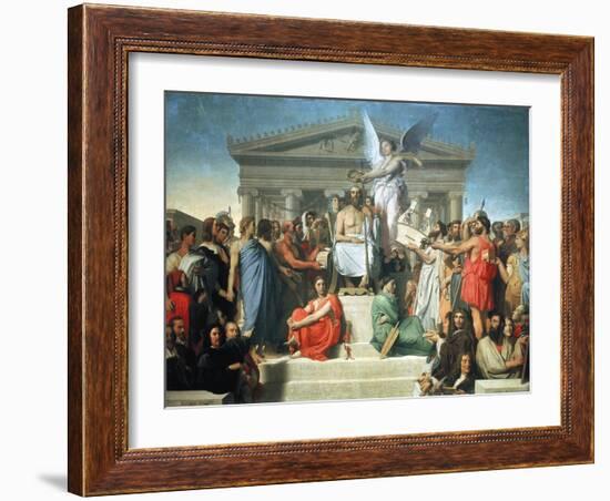 The Apotheosis of Homer, 1827-Jean-Auguste-Dominique Ingres-Framed Giclee Print