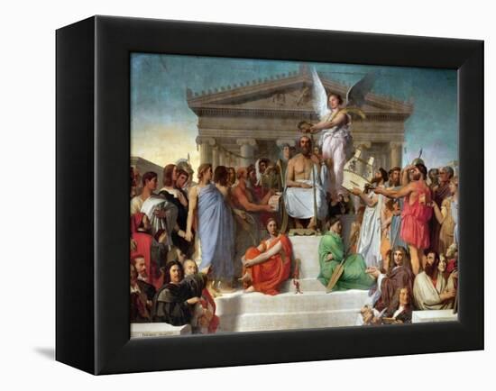 The Apotheosis of Homer-Jean-Auguste-Dominique Ingres-Framed Premier Image Canvas