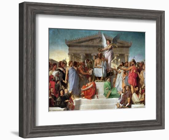 The Apotheosis of Homer-Jean-Auguste-Dominique Ingres-Framed Giclee Print