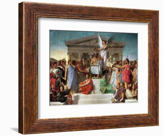 The Apotheosis of Homer-Jean-Auguste-Dominique Ingres-Framed Giclee Print