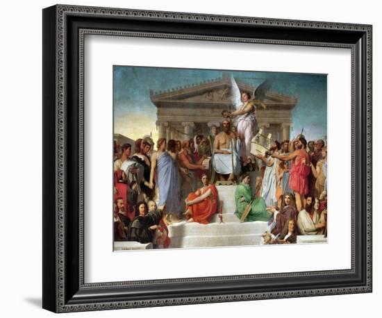 The Apotheosis of Homer-Jean-Auguste-Dominique Ingres-Framed Giclee Print