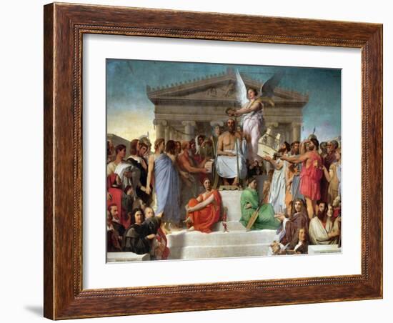 The Apotheosis of Homer-Jean-Auguste-Dominique Ingres-Framed Giclee Print