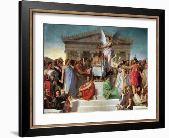 The Apotheosis of Homer-Jean-Auguste-Dominique Ingres-Framed Giclee Print