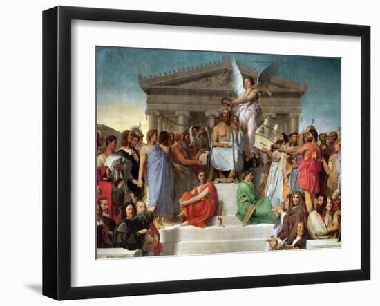 The Apotheosis of Homer-Jean-Auguste-Dominique Ingres-Framed Giclee Print