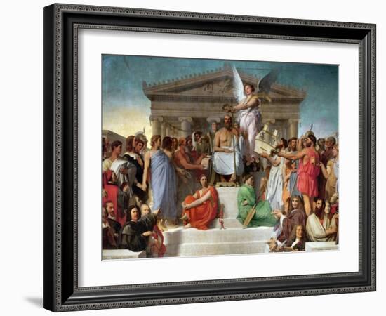 The Apotheosis of Homer-Jean-Auguste-Dominique Ingres-Framed Giclee Print