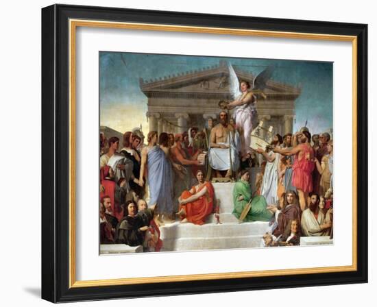 The Apotheosis of Homer-Jean-Auguste-Dominique Ingres-Framed Giclee Print