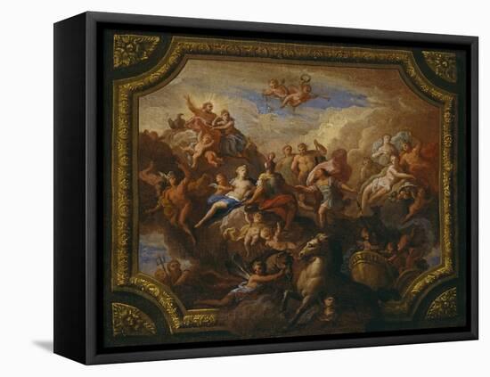 The Apotheosis of Romulus: Sketch for a Ceiling Decoration-Sir James Thornhill-Framed Premier Image Canvas