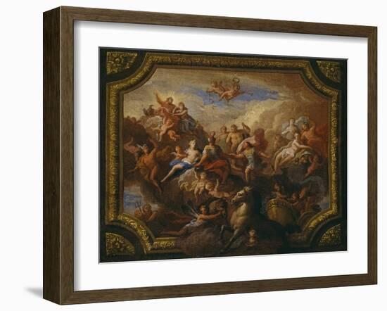 The Apotheosis of Romulus: Sketch for a Ceiling Decoration-Sir James Thornhill-Framed Giclee Print