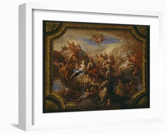 The Apotheosis of Romulus: Sketch for a Ceiling Decoration-Sir James Thornhill-Framed Giclee Print