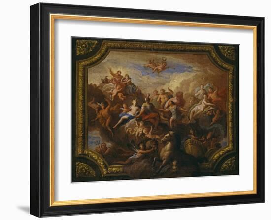 The Apotheosis of Romulus: Sketch for a Ceiling Decoration-Sir James Thornhill-Framed Giclee Print