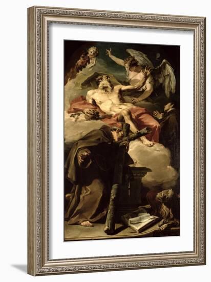 The Apotheosis of St. Jerome with St. Peter of Alcantara and an Unidentified Franciscan-Giovanni Battista Pittoni-Framed Giclee Print