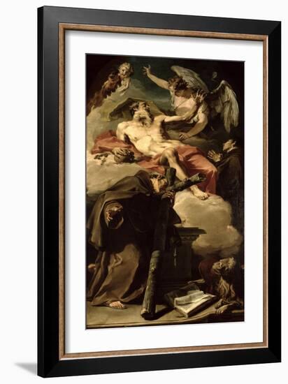 The Apotheosis of St. Jerome with St. Peter of Alcantara and an Unidentified Franciscan-Giovanni Battista Pittoni-Framed Giclee Print