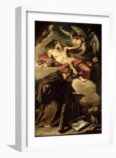 The Apotheosis of St. Jerome with St. Peter of Alcantara and an Unidentified Franciscan-Giovanni Battista Pittoni-Framed Giclee Print