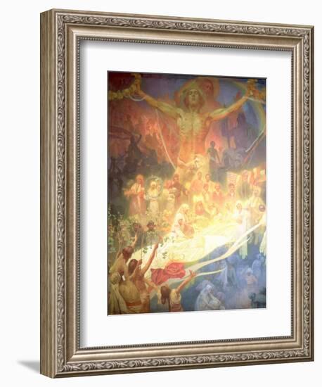 The Apotheosis of the Slavs, from the 'Slav Epic', 1926-Alphonse Mucha-Framed Giclee Print