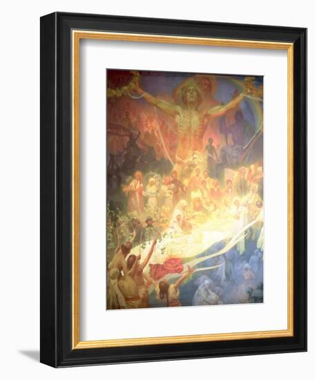 The Apotheosis of the Slavs, from the 'Slav Epic', 1926-Alphonse Mucha-Framed Giclee Print