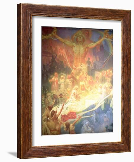 The Apotheosis of the Slavs, from the 'Slav Epic', 1926-Alphonse Mucha-Framed Giclee Print