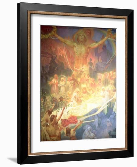 The Apotheosis of the Slavs, from the 'Slav Epic', 1926-Alphonse Mucha-Framed Giclee Print