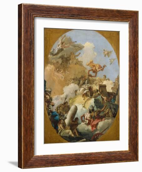 The Apotheosis of the Spanish Monarchy, c.1765-Giovanni Battista Tiepolo-Framed Giclee Print