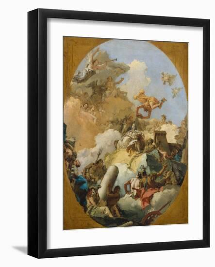 The Apotheosis of the Spanish Monarchy, c.1765-Giovanni Battista Tiepolo-Framed Giclee Print