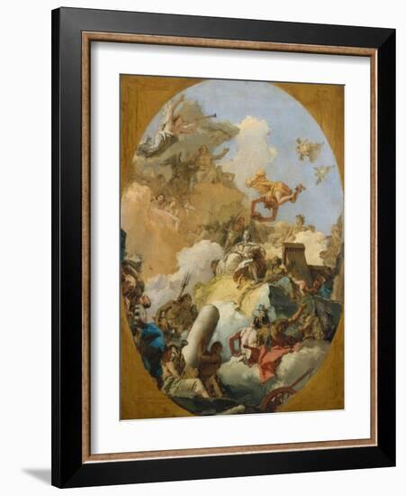 The Apotheosis of the Spanish Monarchy, c.1765-Giovanni Battista Tiepolo-Framed Giclee Print