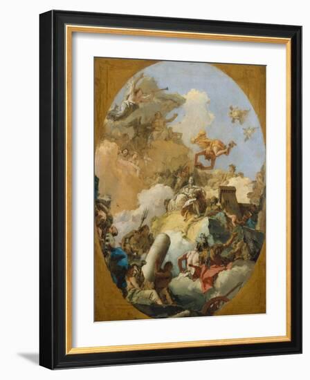 The Apotheosis of the Spanish Monarchy, c.1765-Giovanni Battista Tiepolo-Framed Giclee Print