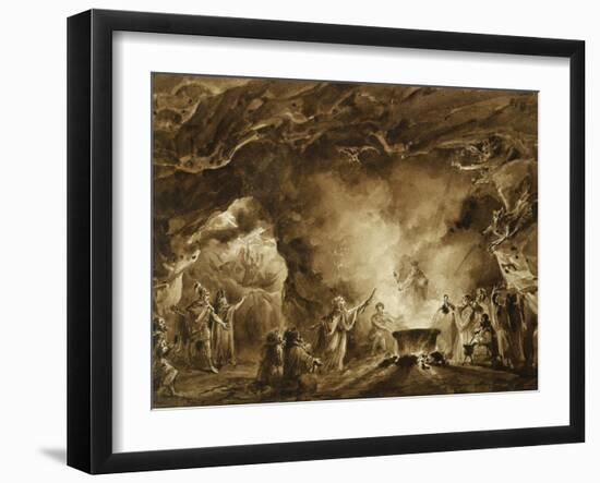 The Apparition of Ghosts Giving Gifts to Macbeth in the Witches' Cave-Francesco Hayez-Framed Giclee Print