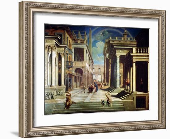 The Apparition of the Sibyl to Caesar Augustus, 1535-Paris Bordone-Framed Giclee Print