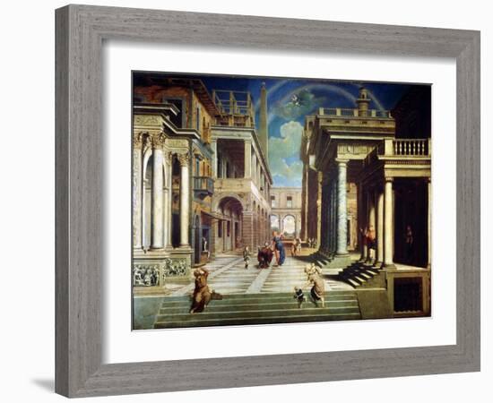 The Apparition of the Sibyl to Caesar Augustus, 1535-Paris Bordone-Framed Giclee Print