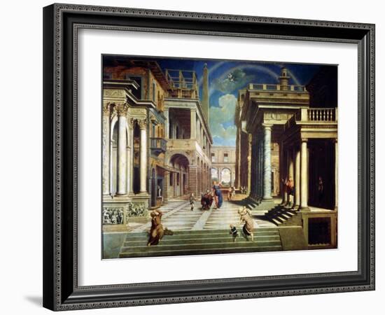 The Apparition of the Sibyl to Caesar Augustus, 1535-Paris Bordone-Framed Giclee Print