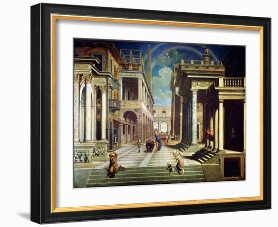 The Apparition of the Sibyl to Caesar Augustus, 1535-Paris Bordone-Framed Giclee Print