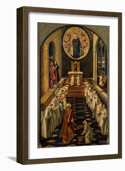 The Apparition of the Virgin to a Dominican Community-Pedro Berruguete-Framed Giclee Print