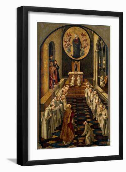 The Apparition of the Virgin to a Dominican Community-Pedro Berruguete-Framed Giclee Print