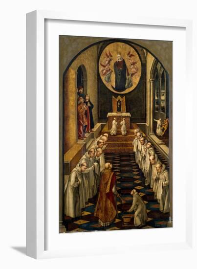 The Apparition of the Virgin to a Dominican Community-Pedro Berruguete-Framed Giclee Print