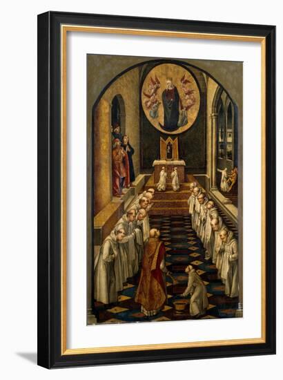 The Apparition of the Virgin to a Dominican Community-Pedro Berruguete-Framed Giclee Print