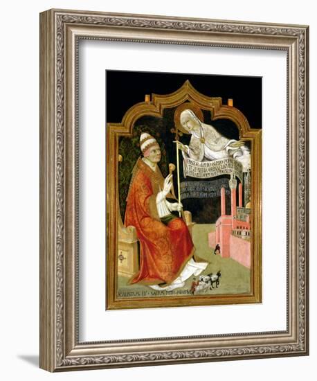 The Apparition of the Virgin to Pope Calixtus III-Sano Di, Also Ansano Di Pietro Di Mencio Pietro-Framed Giclee Print