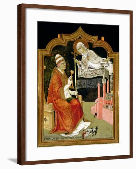 The Apparition of the Virgin to Pope Calixtus III-Sano Di, Also Ansano Di Pietro Di Mencio Pietro-Framed Giclee Print