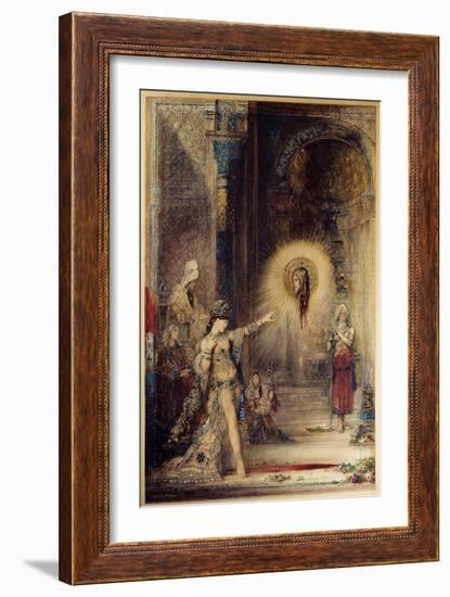 The Apparition (Salome), 1876 (Watercolour)-Gustave Moreau-Framed Giclee Print