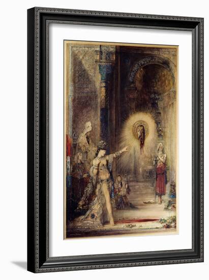 The Apparition (Salome), 1876 (Watercolour)-Gustave Moreau-Framed Giclee Print