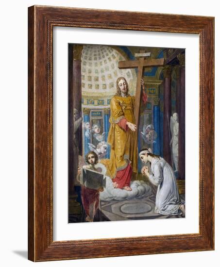 The Appearance of Christ with the Cross to Ekaterina Filippovna Tatarinova (1783-1856) - Par Borovi-Vladimir Lukich Borovikovsky-Framed Giclee Print