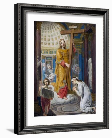 The Appearance of Christ with the Cross to Ekaterina Filippovna Tatarinova (1783-1856) - Par Borovi-Vladimir Lukich Borovikovsky-Framed Giclee Print