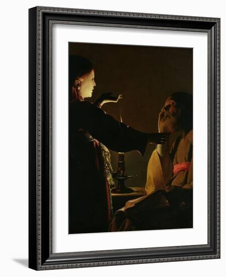 'The Appearance of the Angel to St. Joseph', also known as 'The Dream of St. Joseph', 1652-Georges de La Tour-Framed Giclee Print