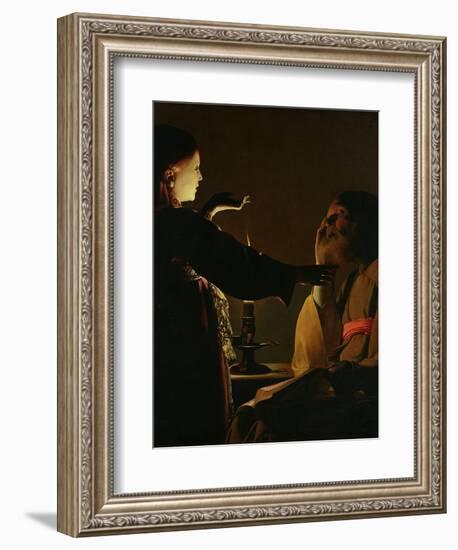 'The Appearance of the Angel to St. Joseph', also known as 'The Dream of St. Joseph', 1652-Georges de La Tour-Framed Giclee Print