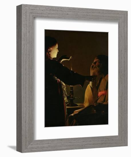 'The Appearance of the Angel to St. Joseph', also known as 'The Dream of St. Joseph', 1652-Georges de La Tour-Framed Giclee Print