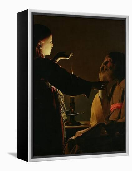 'The Appearance of the Angel to St. Joseph', also known as 'The Dream of St. Joseph', 1652-Georges de La Tour-Framed Premier Image Canvas