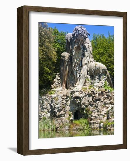 The Appennine Colossus By Giambologna, Villa Di Pratolino, Vaglia, Firenze Province, Tuscany, Italy-Nico Tondini-Framed Photographic Print