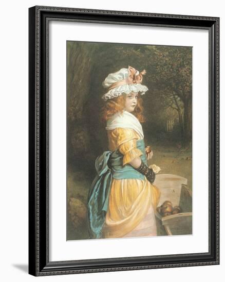 The Apple Gatherer-John Everett Millais-Framed Art Print