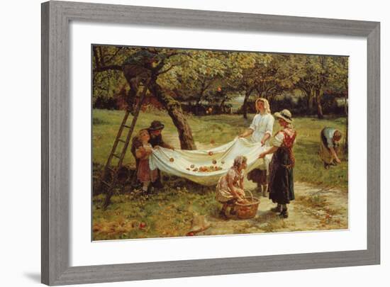 The Apple Gatherers, 1880-Frederick Morgan-Framed Premium Giclee Print