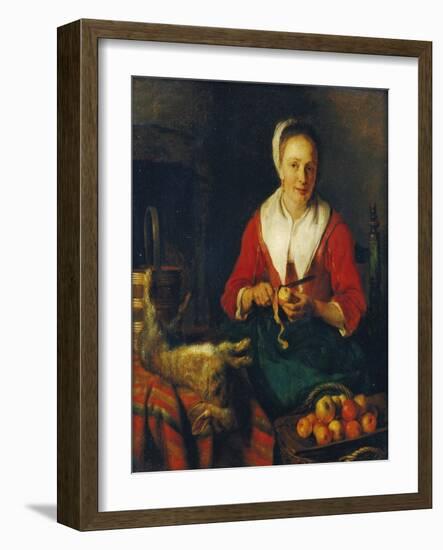 The Apple Peeler-Gabriel Metsu-Framed Giclee Print