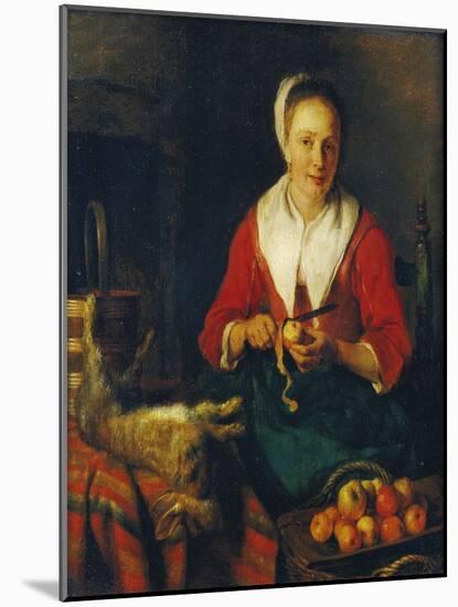 The Apple Peeler-Gabriel Metsu-Mounted Giclee Print