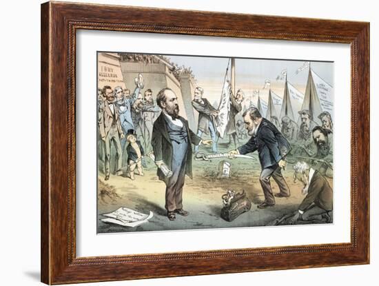 The Appomattox of the Third Termers - Unconditional Surrender, 1880-Joseph Keppler-Framed Giclee Print